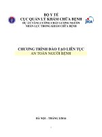 Chương trình Đào tạo liên tục - An toàn người bệnh