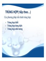 bài giảng hóa polymer   trùng ngưng (tiếp theo)