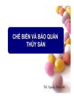 Nguyên liệu thủy sản trong chế biến thủy sản