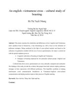An english -vietnamese cross – cultural study of boasting