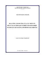 Đo lường ảnh hưởng của các nhân tố đến tỷ suất sinh lợi cổ phiếu doanh nghiệp Ngành Xây dựng bằng mô hình Fama - Frenc