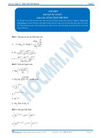 Logarit - Bài tập tự luyện Toán 12