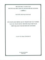 Xây dựng hệ thống quản trị rủi ro tác nghiệp tại các Ngân hàng thương mại Việt Nam trên địa bàn thành phố Hồ Chí Minh