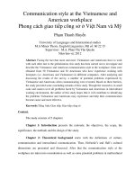 Communication style at the Vietnamese and American workplace