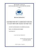 Giải pháp thu hút và kiểm soát vốn đầu tư gián tiếp nước ngoài vào Việt Nam