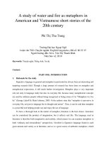 A study of water and fire as metaphors in American and Vietnamese short stories of the 20th century