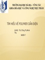 SLIDE bài GIẢNG tìm HIỂU về POLYMER dẫn điện