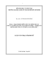 Hoạch định chiến lược tài chính cho các công ty cổ phần ngành cao su trên sàn Hose  Nghiên cứu trường hợp công ty cổ phần cao su Đồng Phú