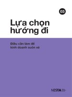Lựa chọn hướng đi - Tài liệu hướng dẫn khởi sự kinh doanh sáng tạo thành công