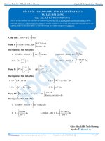 Các phương pháp tính Tích phân - Tài liệu Toán 12 - P3