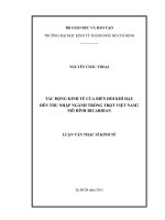 Tác động kinh tế của biến đổi khí hậu đến thu nhập ngành trồng trọt Việt Nam