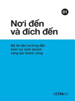 Nơi đến và đích đến - Tài liệu hướng dẫn khởi sự kinh doanh sáng tạo thành công
