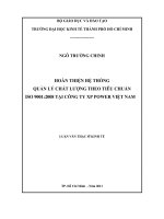 Hoàn thiện hệ thống quản lý chất lượng theo tiêu chuẩn ISO 9001 2008 tại Công ty XP Power Việt Nam