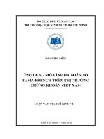 Ứng dụng mô hình ba nhân tố Fama-French trên thị trường chứng khoán Việt Nam