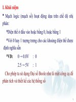 Kỹ thuật điện tử số chương 4  các phân tử logic cơ bản