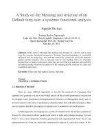 A Study on the Meaning and structure of an Default fairy-tale a systemic functional analysis