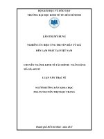 NGHIÊN CỨU HIỆU ỨNG TRUYỀN DẪN TỶ GIÁ ĐẾN LẠM PHÁT TẠI VIỆT NAM.PDF