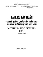 Tài liệu tập huấn mô hình trường học mới VNEN lớp 6 môn Khoa học tự nhiên