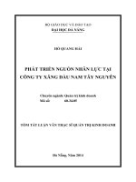 Phát triển nguồn nhân lực tại công ty xăng dầu nam tây nguyên
