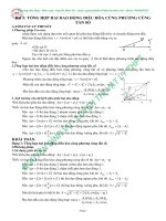 Ôn thi THPT quốc gia năm học 2015 2016   bài 5 tổng hợp hai dao động điều hòa cùng phương, cùng tần số