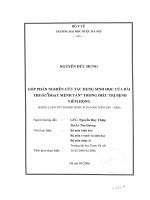 Góp phần nghiên cứu tác dụng sinh học của bài thuốc đoạt mệnh tán  trong điều trị bệnh viêm họng