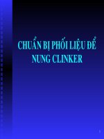 công nghệ sản xuất xi măng chuẩn bị phối liệu để nung clinker
