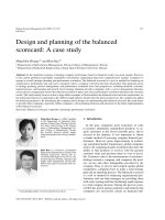 Hwang raw, design and planning of the balanced scorecard a case study  rubber in taiwan