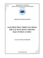 Giải pháp phát triển sản phẩm thẻ tại Ngân hàng Thương mại cổ phần Á Châu