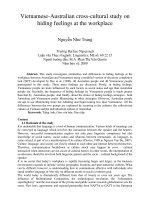 Vietnamese-Australian cross-cultural study on hiding feelings at the workplace