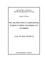 Mức độ thỏa mãn của khách hàng về dịch vụ thông tin di động của Vinaphone