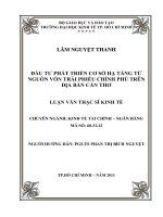 Đầu tư phát triển cơ sở hạ tầng từ nguồn vốn trái phiếu chính phủ trên địa bàn Cần Thơ