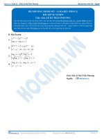 Hệ phương trình Mũ, Logarit - Bài tập tự luyện Toán 12 - P2