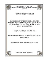 Đánh giá sự hài lòng của doanh nghiệp đối với thủ tục hải quan điện tử Nghiên cứu trường hợp cục hải quan Bình Dương