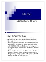 Bài mở đầu - Lập trình hướng đối tượng