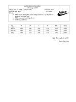 BẢNG SẢN LƯỢNG HÀNG