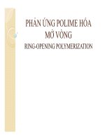 BÀI GIẢNG PHẢN ỨNG POLIME hóa mở VÒNG