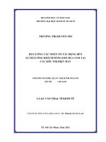 Đo lường các nhân tố tác động đến sự hài lòng khách hàng khi mua sắm tại các siêu thị điện máy