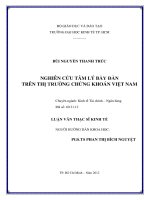 Nghiên cứu tâm lý bầy đàn trên thị trường chứng khoán Việt Nam