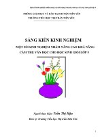 SKKN Một số kinh nghiệm nhằm nâng cao khả năng cảm thụ văn học cho học sinh giỏi lớp 5