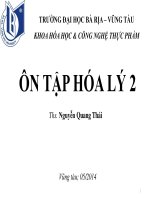 ôn tập môn hóa lý 2