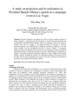 A study on projection and its realization in President Barack Obama’s speech at a campaign event in Las Vegas