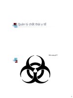 QUẢN LÝ CHẤT THẢI Y TẾ