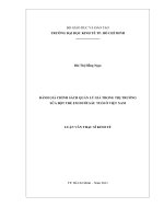 Đánh giá chính sách quản lý trong thị trường sửa bột trẻ em dưới sáu tuổi ở Việt Nam