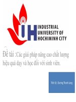 Các giải pháp nâng cao chất lượng hiệu quả dạy và học đối với sinh viên