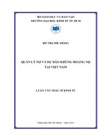 QUẢN LÝ NỢ VÀ DỰ BÁO KHỦNG HOẢNG NỢ TẠI VIỆT NAM.PDF