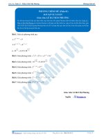 Phương trình mũ - Bài tập tự luyện Toán 12 - P1