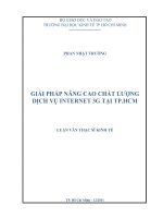 Giải pháp nâng cao chất lượng dịch vụ internet 3G tại TPHCM