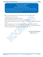 Mặt Cầu -  Bài tập tự luyện Toán 12 - P2