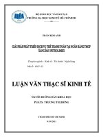 Giải pháp phát triển dịch vụ thẻ thanh toán tại Ngân hàng Thương mại Cổ phần Xăng dầu Petrolimex