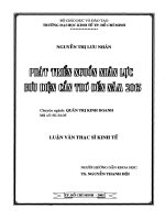 PHÁT TRIỂN NGUỒN NHÂN LỰC BƯU ĐIỆN CẦN THƠ ĐẾN NĂM 2015